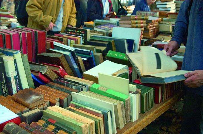 Brassens market: full of books